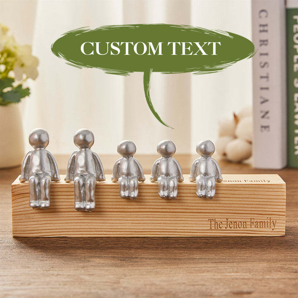 Custom Engraved Family Combination Metal Sculpture Figurines Anniversary Gift - mymoonlampau