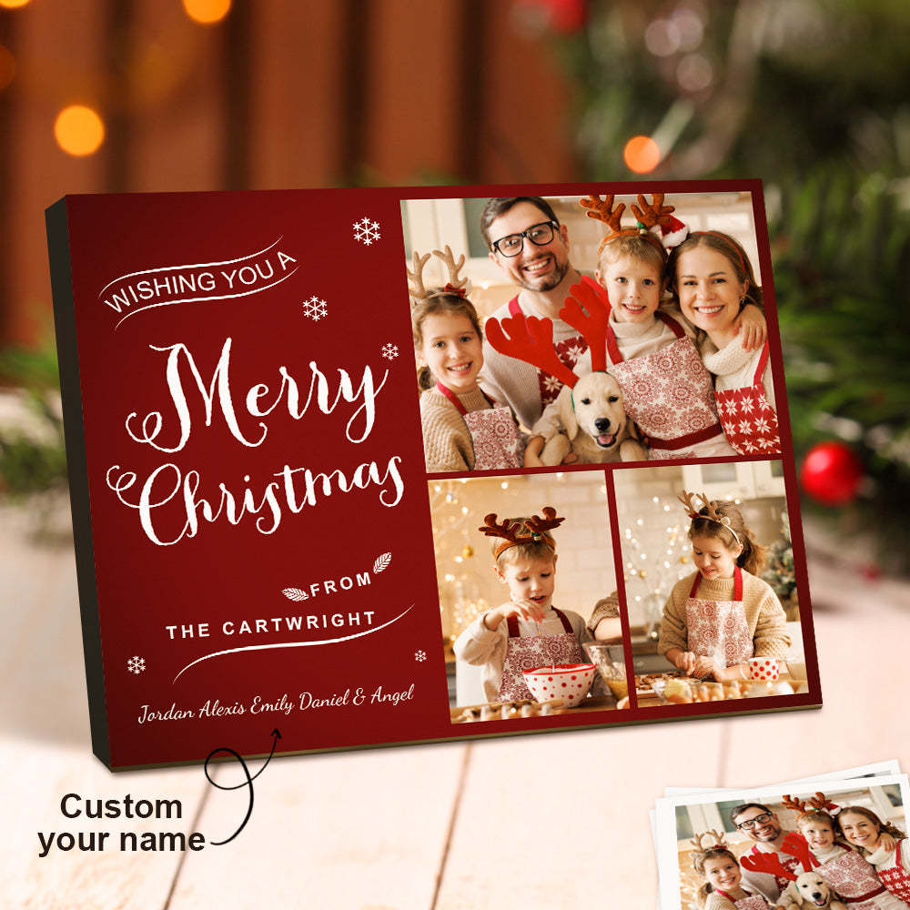 Personalised Christmas Picture Frame Custom Photo Christmas Gifts - mymoonlampau