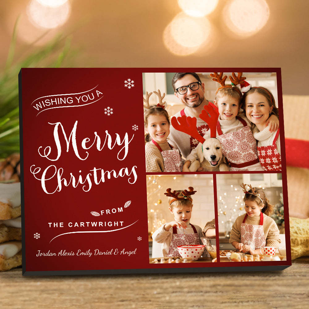 Personalised Christmas Picture Frame Custom Photo Christmas Gifts - mymoonlampau