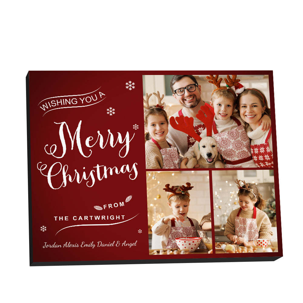 Personalised Christmas Picture Frame Custom Photo Christmas Gifts - mymoonlampau