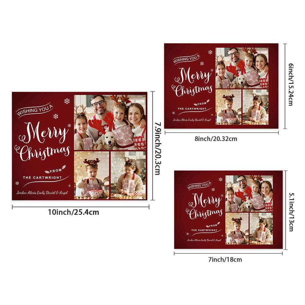 Personalised Christmas Picture Frame Custom Photo Christmas Gifts - mymoonlampau