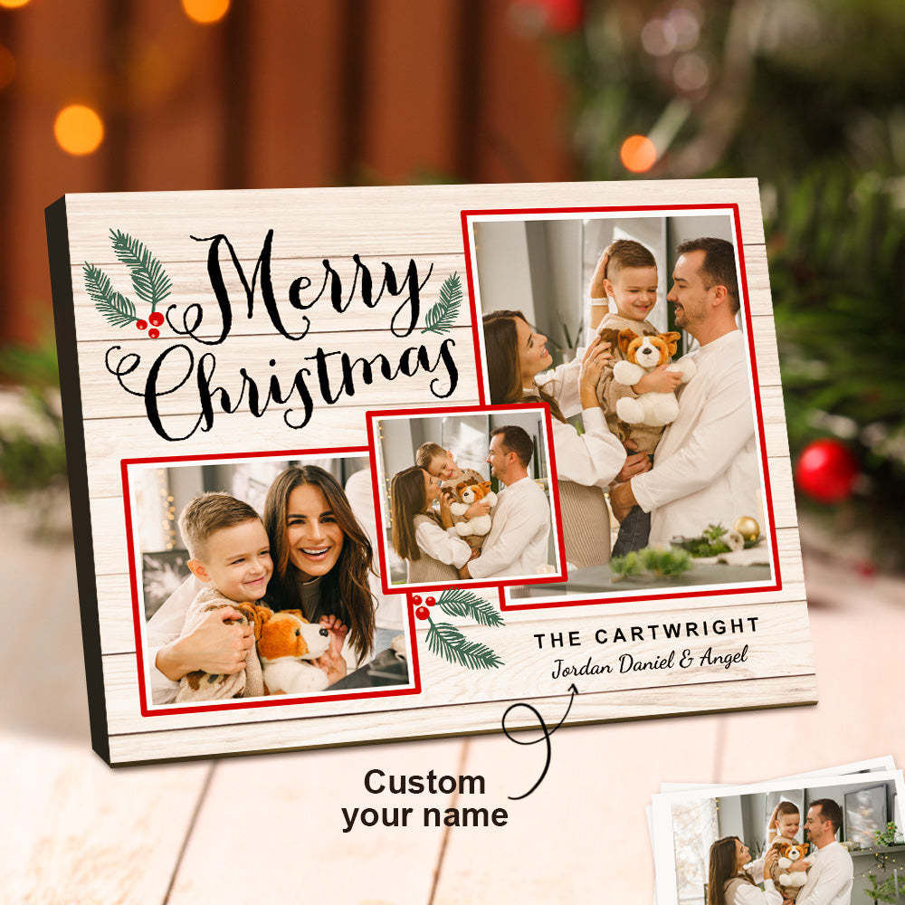 Personalised Christmas Picture Frame Custom Photo Christmas Gifts - mymoonlampau