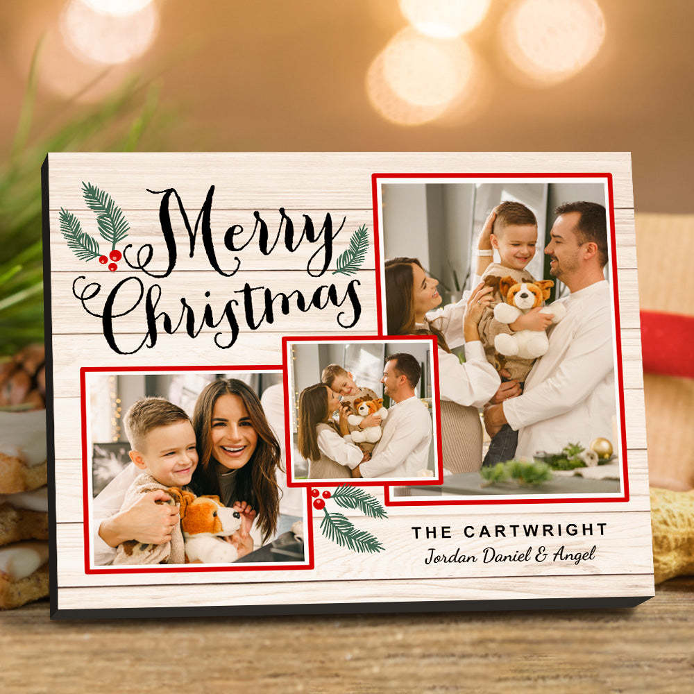 Personalised Christmas Picture Frame Custom Photo Christmas Gifts - mymoonlampau