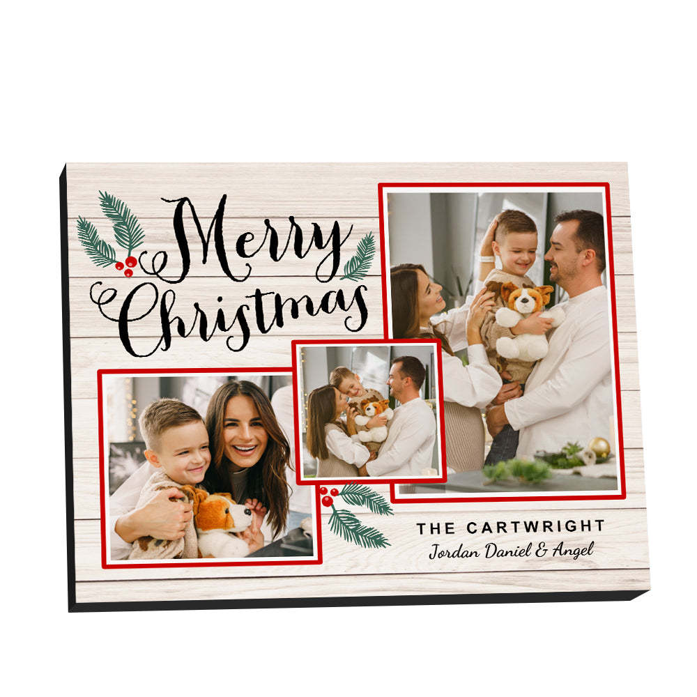 Personalised Christmas Picture Frame Custom Photo Christmas Gifts - mymoonlampau