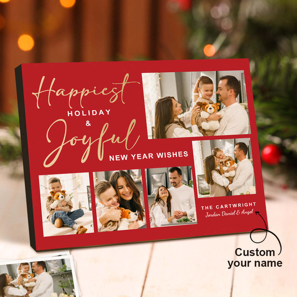 Personalised Christmas Picture Frame Custom Photo Christmas Gifts - mymoonlampau