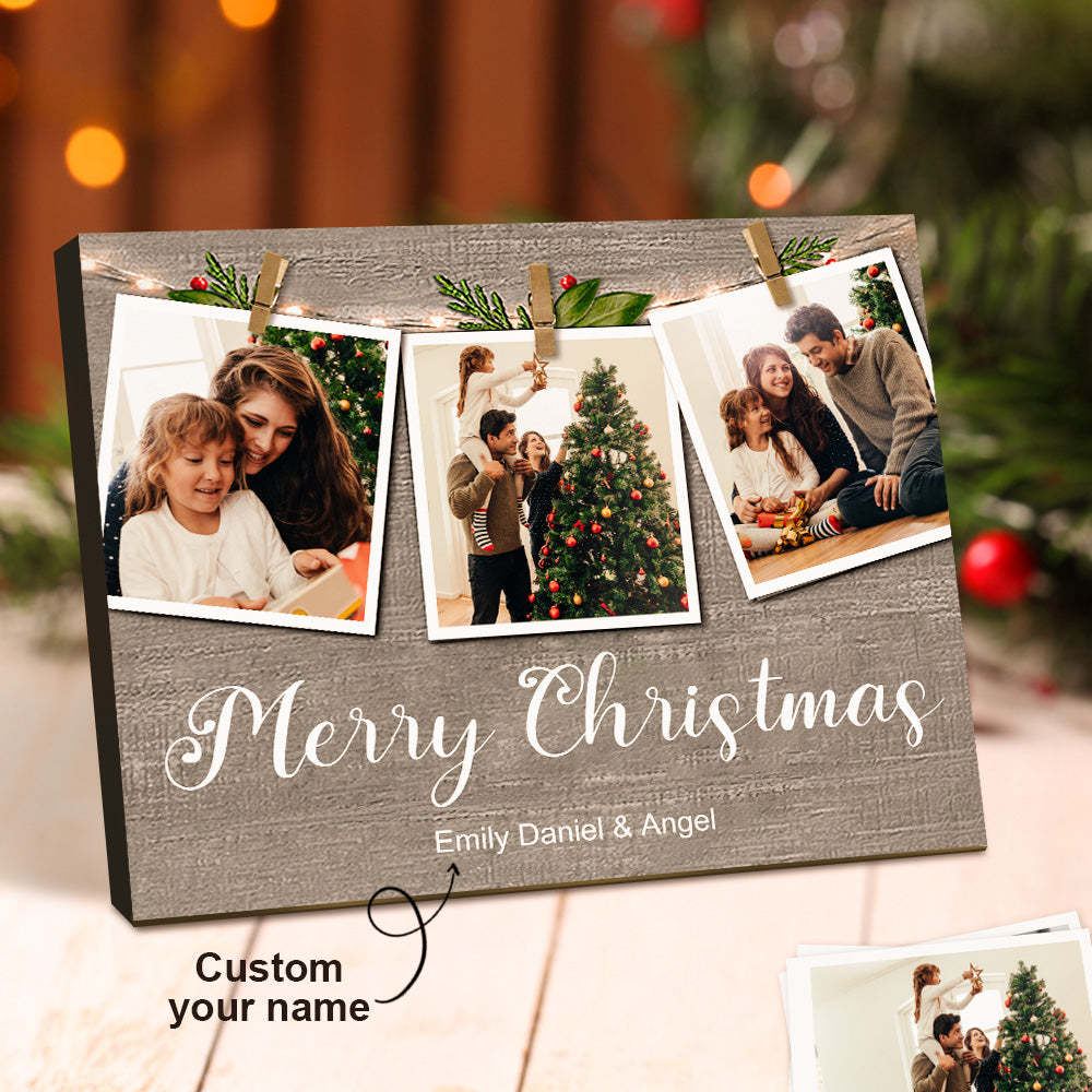 Personalised Christmas Picture Frame Custom Photo Christmas Gifts - mymoonlampau
