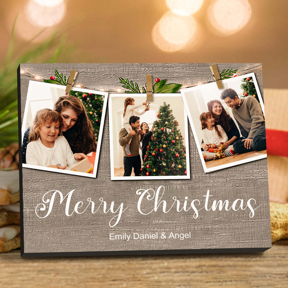 Personalised Christmas Picture Frame Custom Photo Christmas Gifts - mymoonlampau