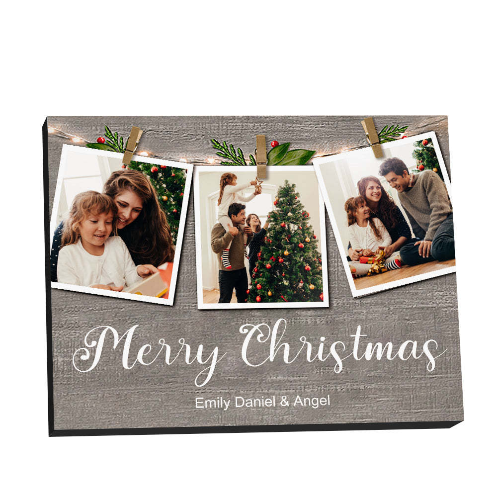Personalised Christmas Picture Frame Custom Photo Christmas Gifts - mymoonlampau