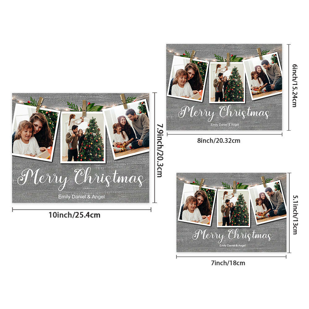Personalised Christmas Picture Frame Custom Photo Christmas Gifts - mymoonlampau