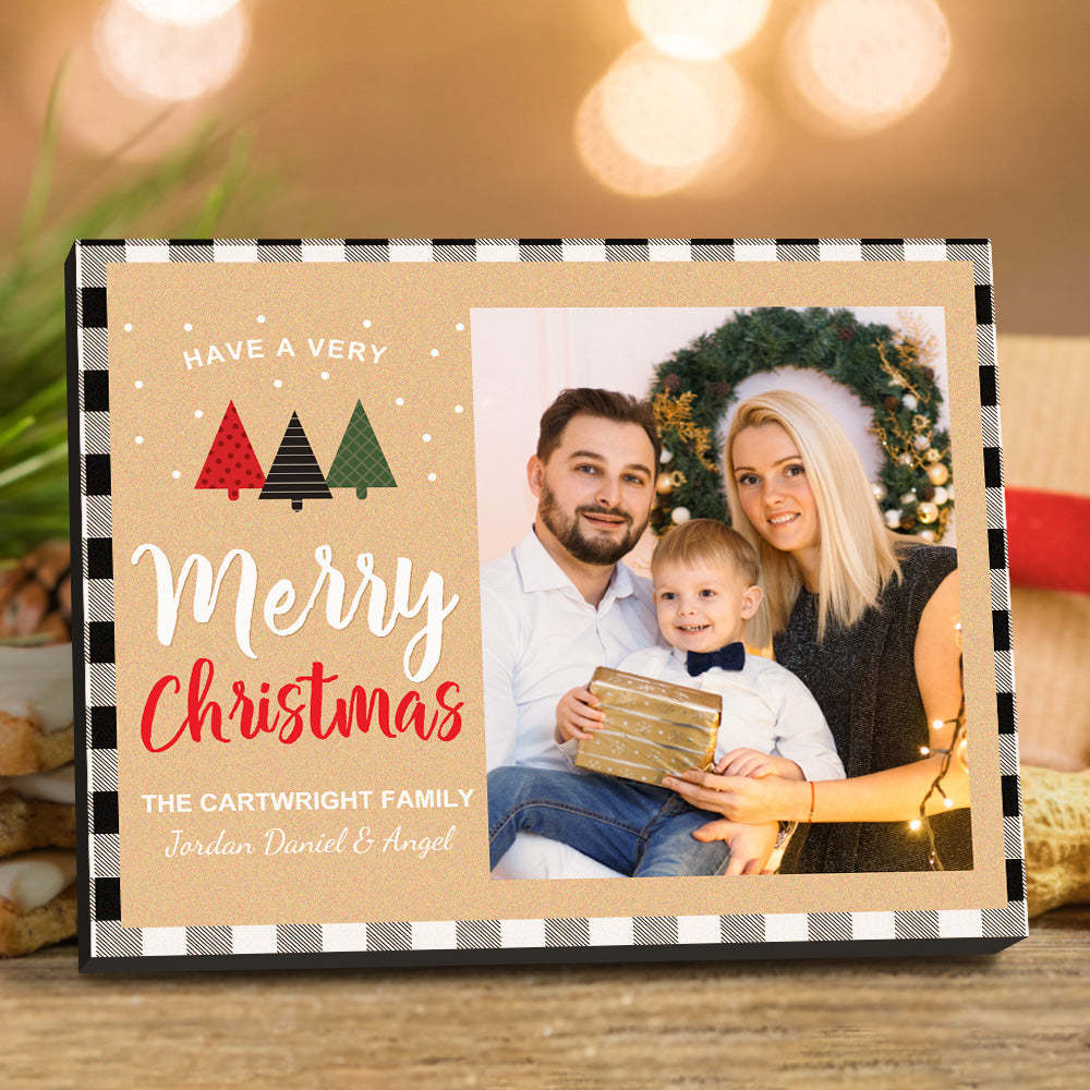 Personalised Christmas Picture Frame Custom Photo Christmas Gifts - mymoonlampau