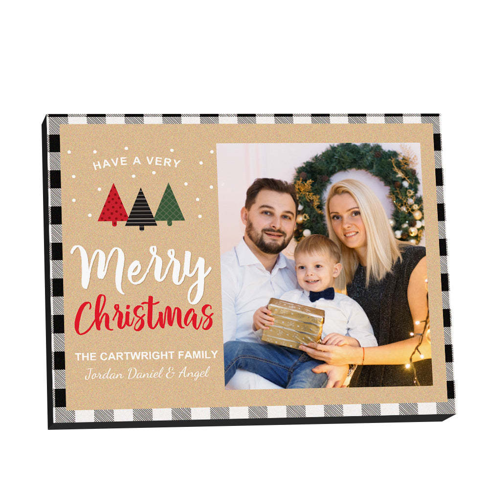 Personalised Christmas Picture Frame Custom Photo Christmas Gifts - mymoonlampau