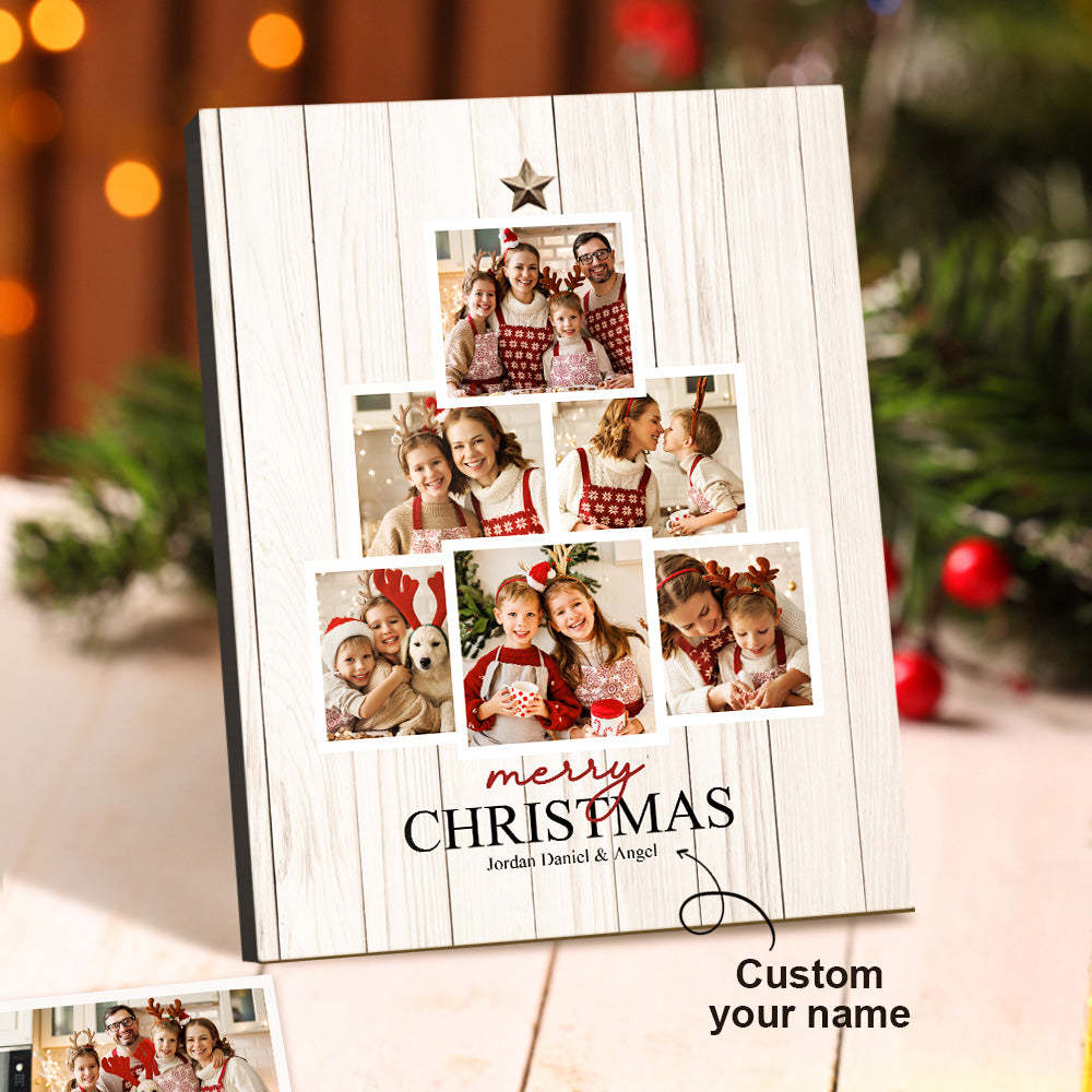 Personalised Christmas Picture Frame Custom Photo Christmas Gifts - mymoonlampau