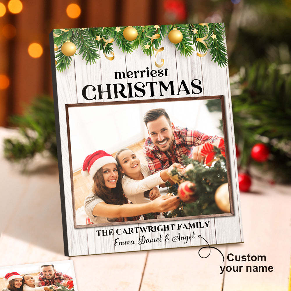 Personalised Christmas Picture Frame Custom Photo Christmas Gifts - mymoonlampau