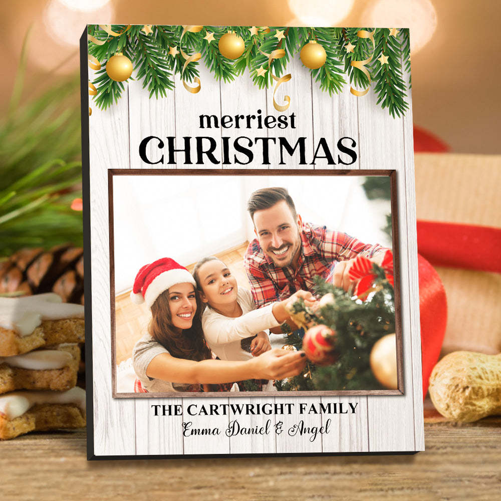 Personalised Christmas Picture Frame Custom Photo Christmas Gifts - mymoonlampau