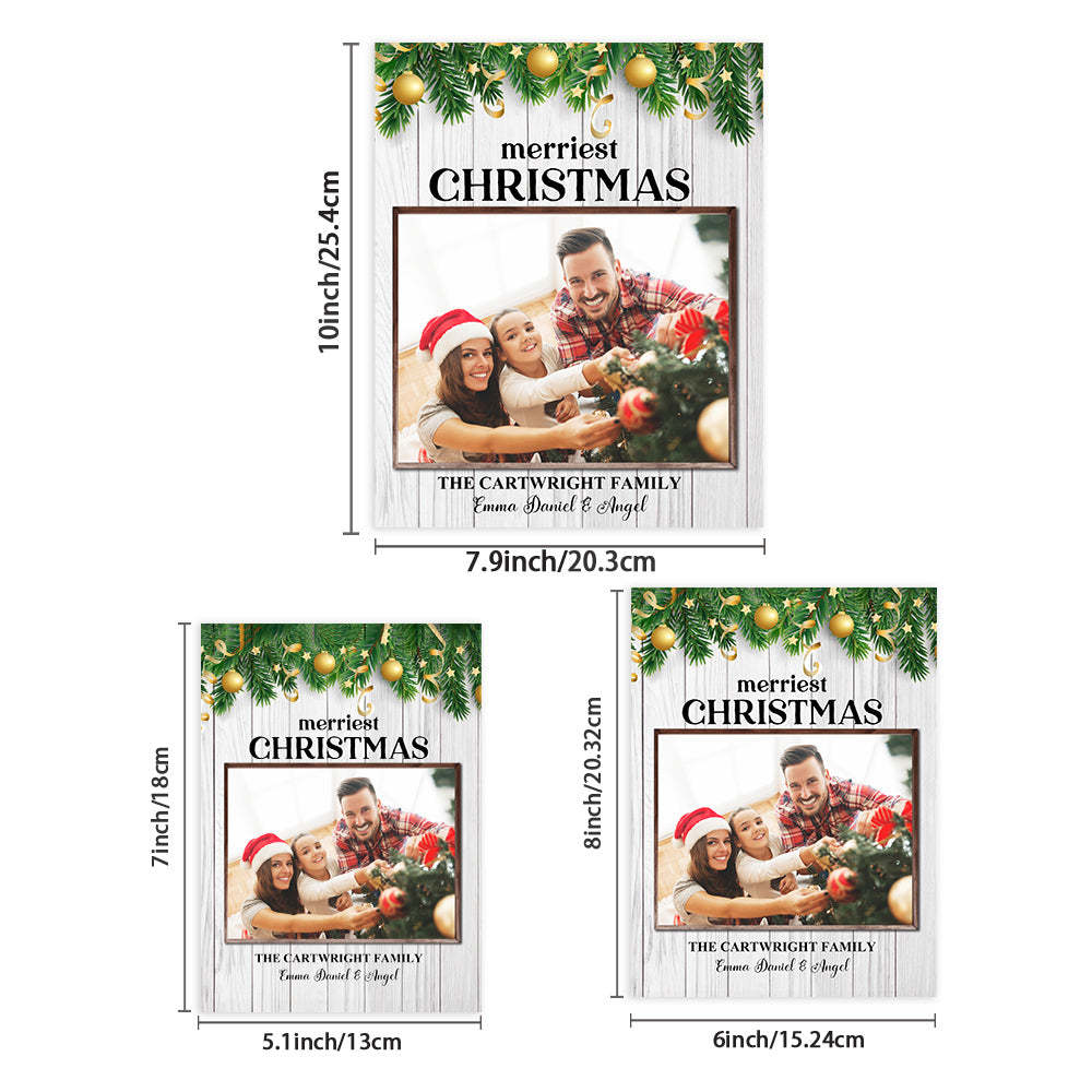 Personalised Christmas Picture Frame Custom Photo Christmas Gifts - mymoonlampau