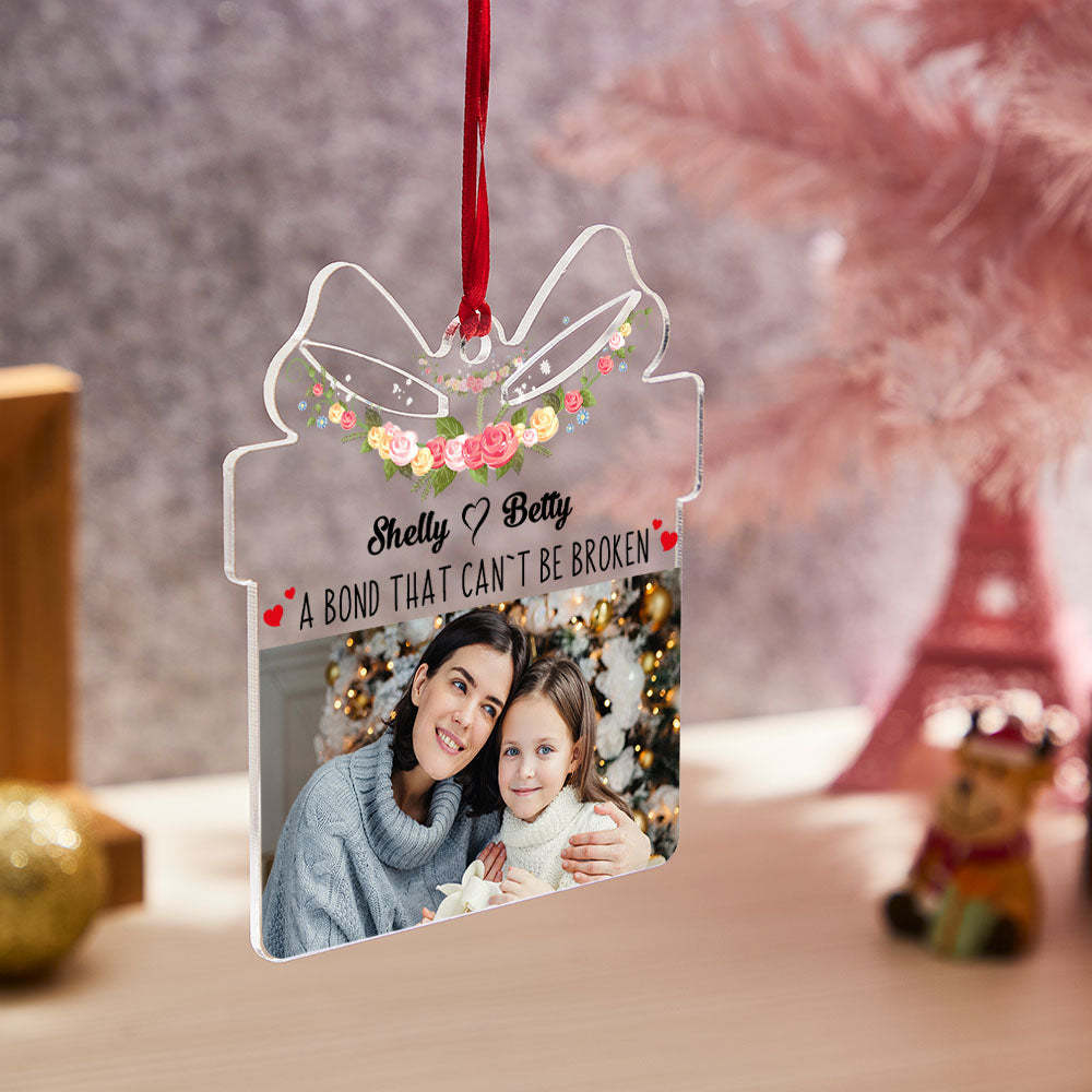 Custom Photo Acrylic Ornament Christmas Gift for Family - mymoonlampau