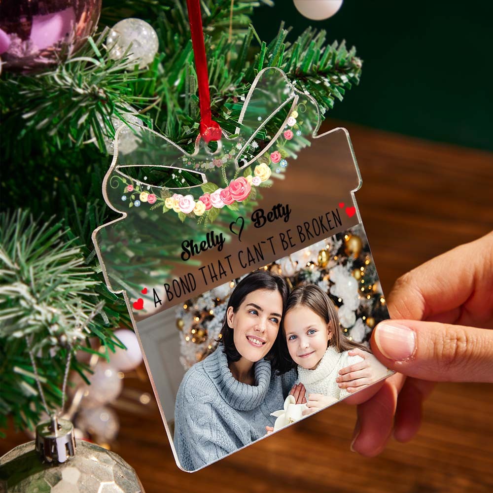 Custom Photo Acrylic Ornament Christmas Gift for Family - mymoonlampau