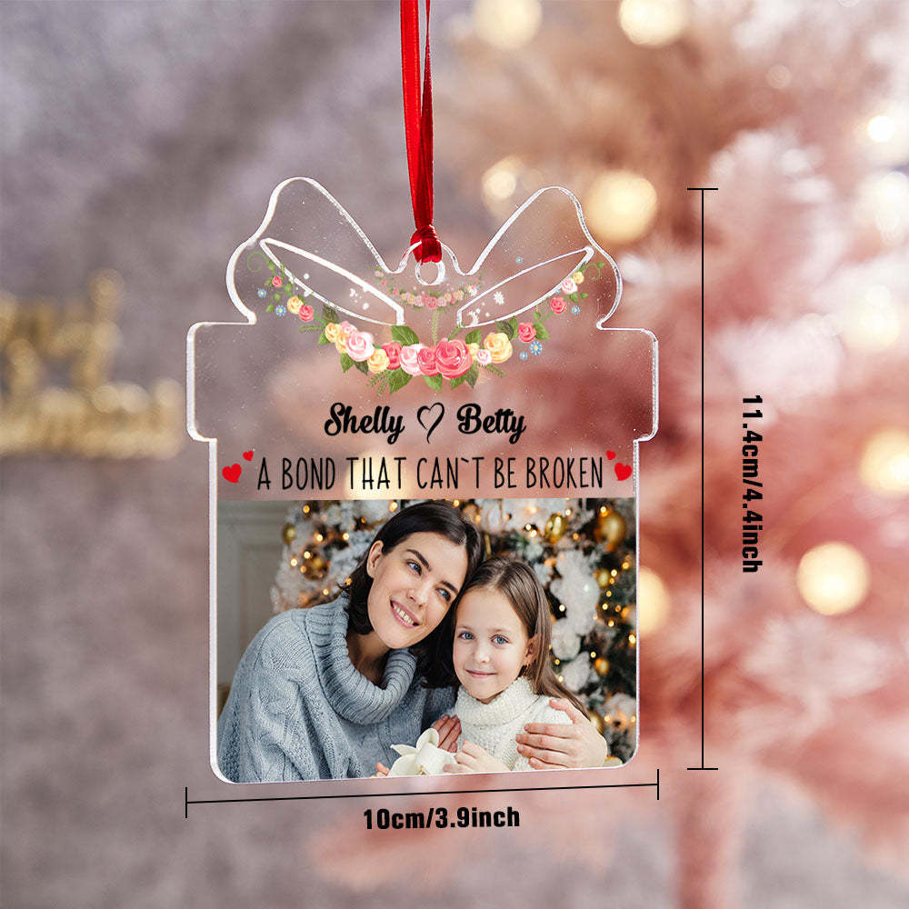 Custom Photo Acrylic Ornament Christmas Gift for Family - mymoonlampau