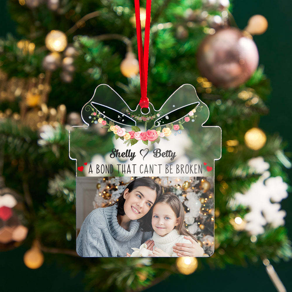 Custom Photo Acrylic Ornament Christmas Gift for Family - mymoonlampau