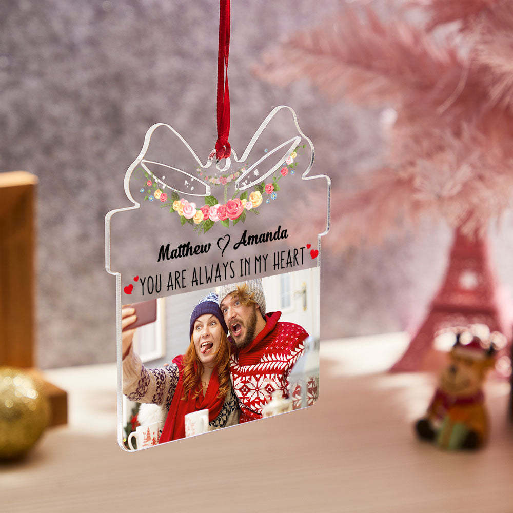 Christmas Gift Personalised Photo Acrylic Christmas Ornament - mymoonlampau