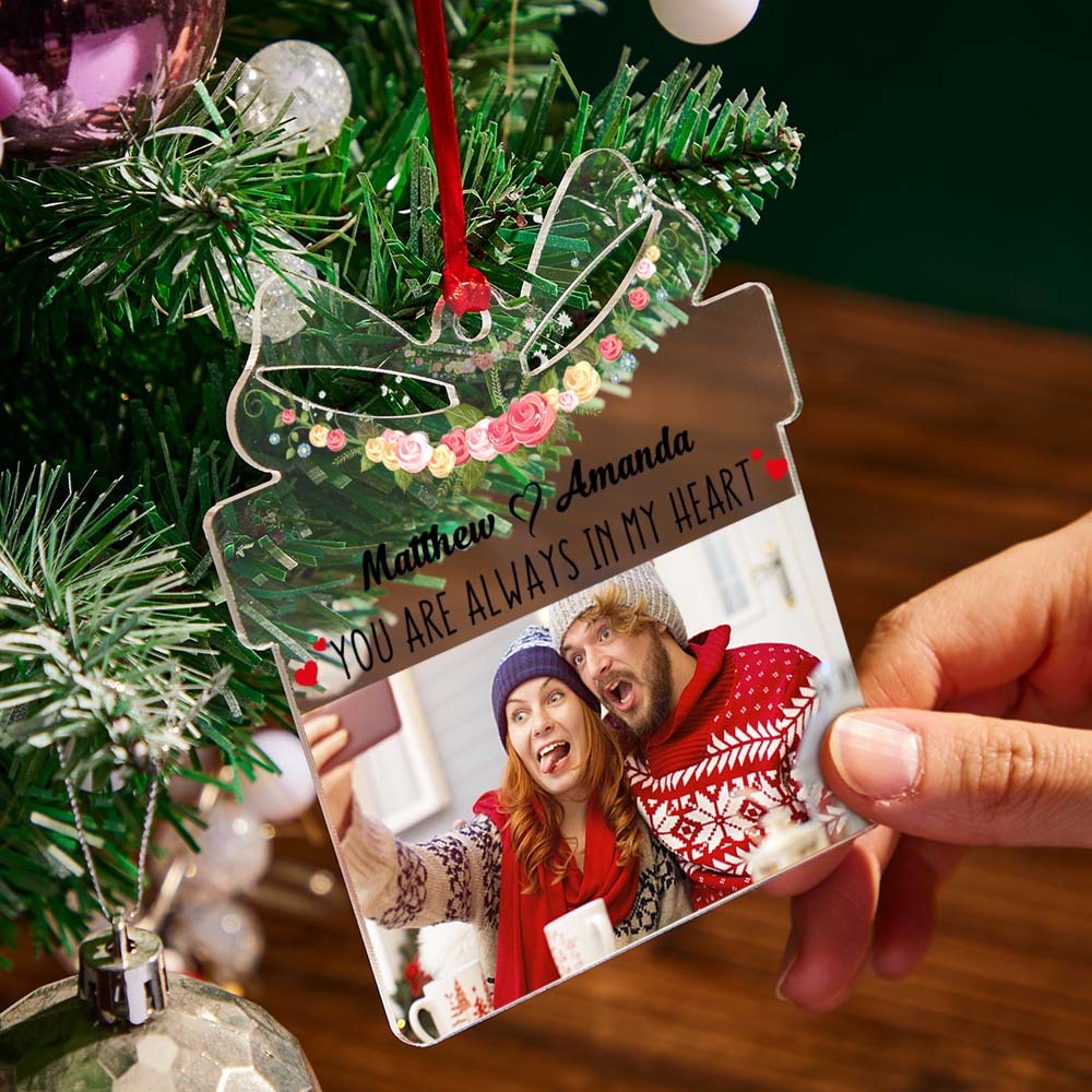 Christmas Gift Personalised Photo Acrylic Christmas Ornament - mymoonlampau