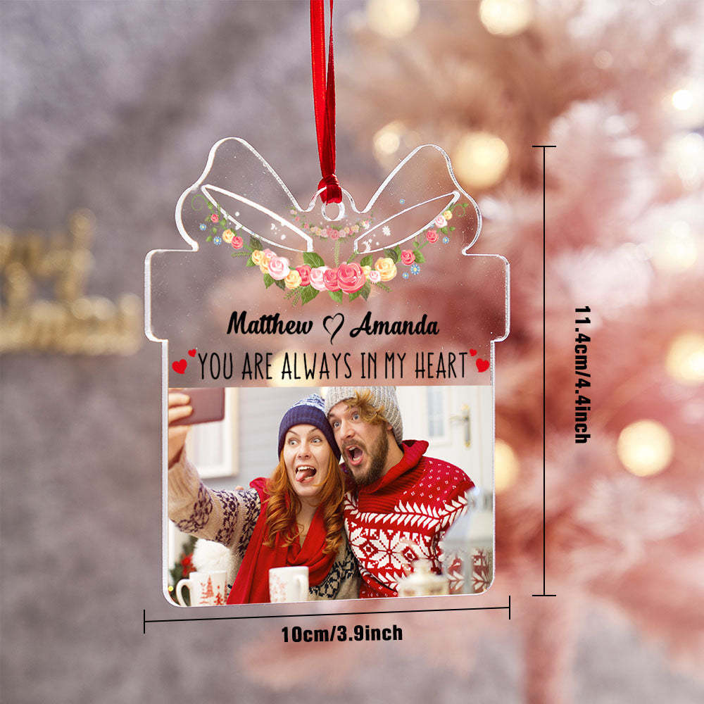 Christmas Gift Personalised Photo Acrylic Christmas Ornament - mymoonlampau