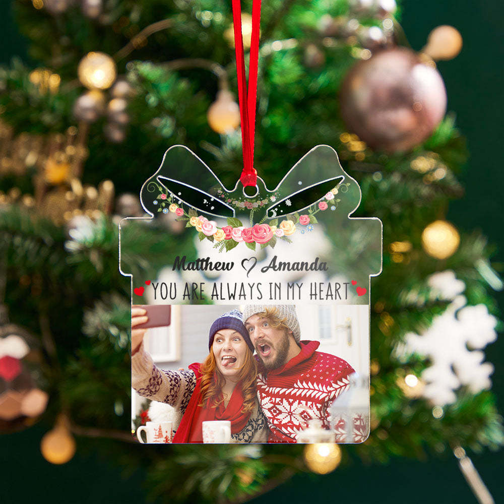 Christmas Gift Personalised Photo Acrylic Christmas Ornament - mymoonlampau