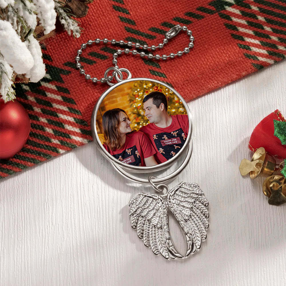 Personalized Photo Angel Wings Decoration Custom Photo Christmas Day Memorable Gifts - mymoonlampau