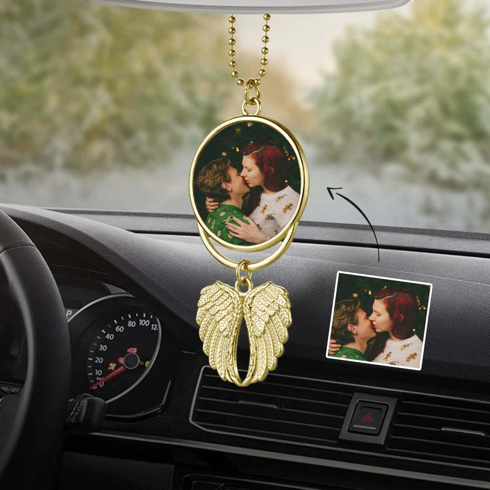 Personalized Photo Angel Wings Decoration Custom Photo Christmas Day Memorable Gifts - mymoonlampau