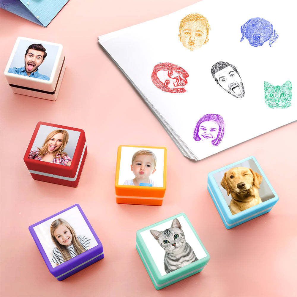 Custom Portrait Stamp Personalized Photo Pet Stamps Gifts for Pet Lover - mymoonlampau