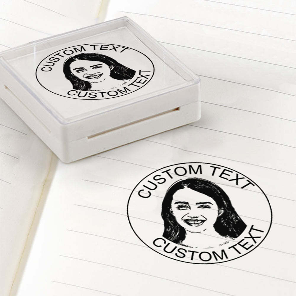 Personalized Face Stamp Custom Portrait Stamps Gifts for Him and Her - mymoonlampau