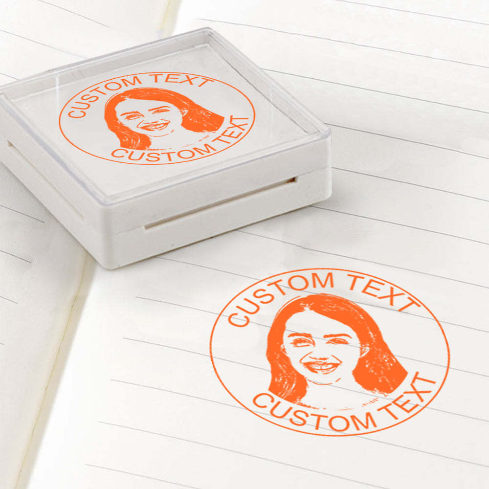 Personalized Face Stamp Custom Portrait Stamps Gifts for Him and Her - mymoonlampau