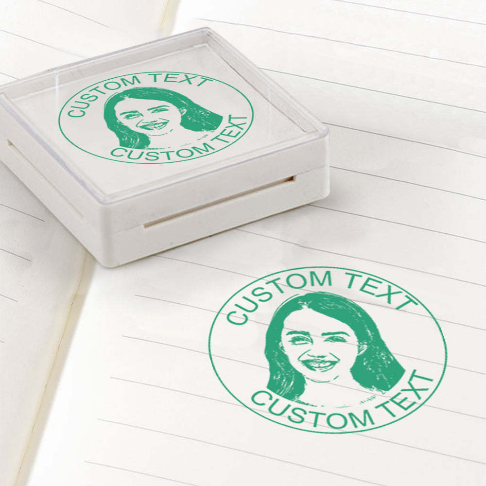 Personalized Face Stamp Custom Portrait Stamps Gifts for Him and Her - mymoonlampau