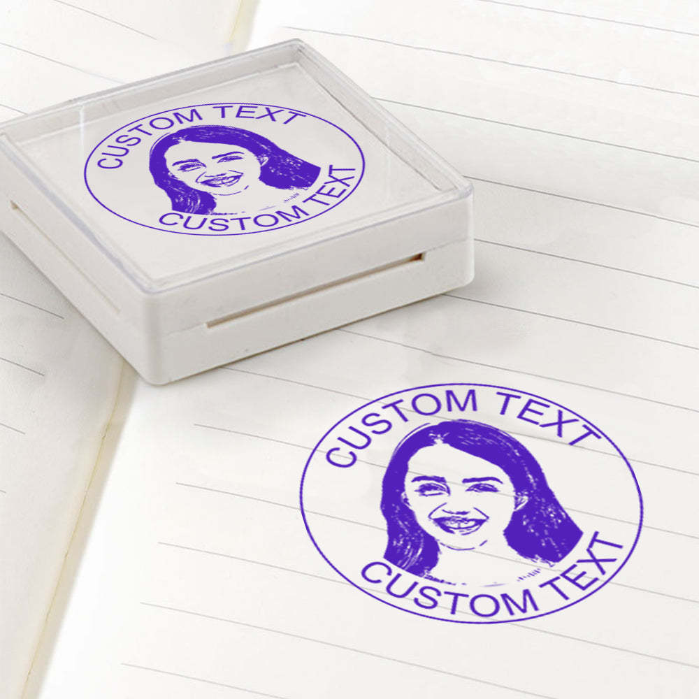 Personalized Face Stamp Custom Portrait Stamps Gifts for Him and Her - mymoonlampau