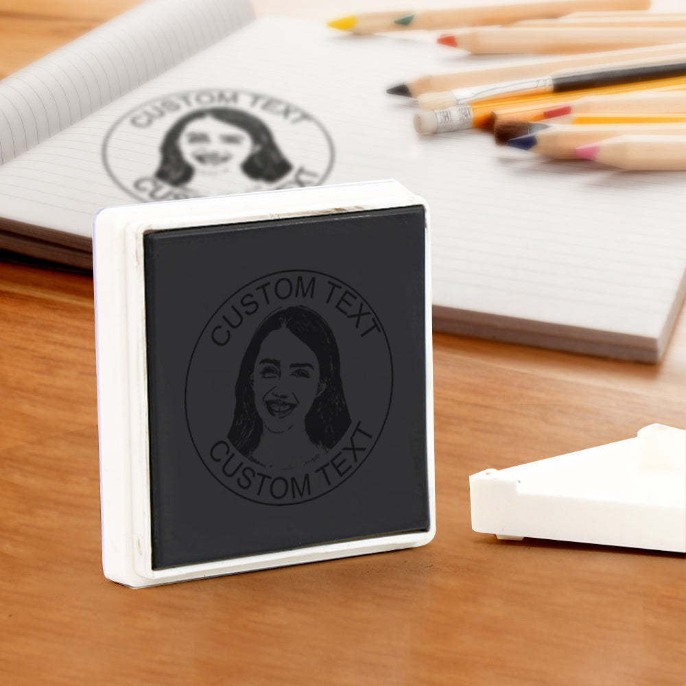 Personalized Face Stamp Custom Portrait Stamps Gifts for Him and Her - mymoonlampau