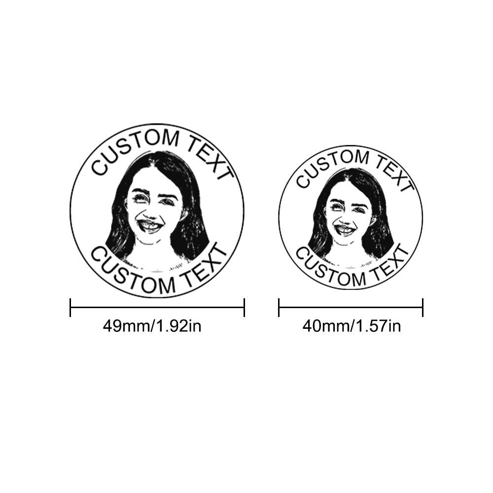 Personalized Face Stamp Custom Portrait Stamps Gifts for Him and Her - mymoonlampau
