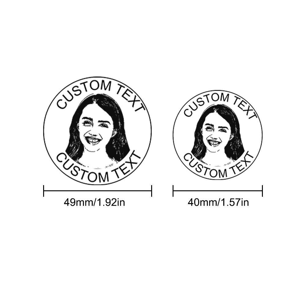 Personalized Face Stamp Custom Portrait Stamps Gifts for Him and Her - mymoonlampau