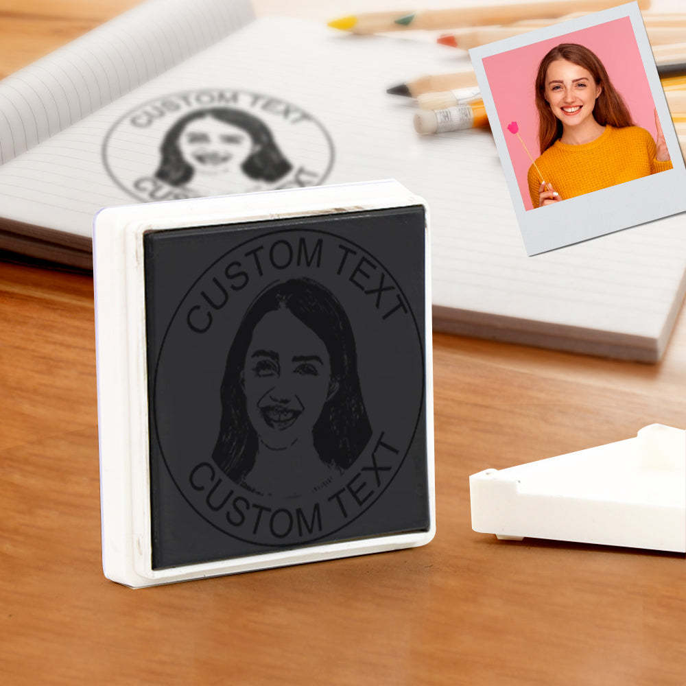 Personalized Face Stamp Custom Portrait Stamps Gifts for Him and Her - mymoonlampau