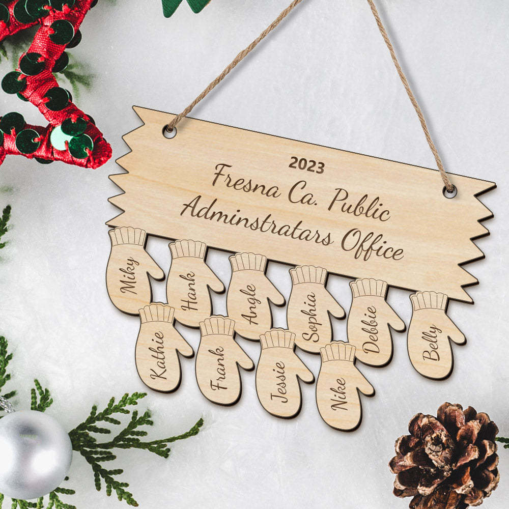Personalized Family Name Christmas Ornament Wooden Christmas Tree Ornament Gifts - mymoonlampau