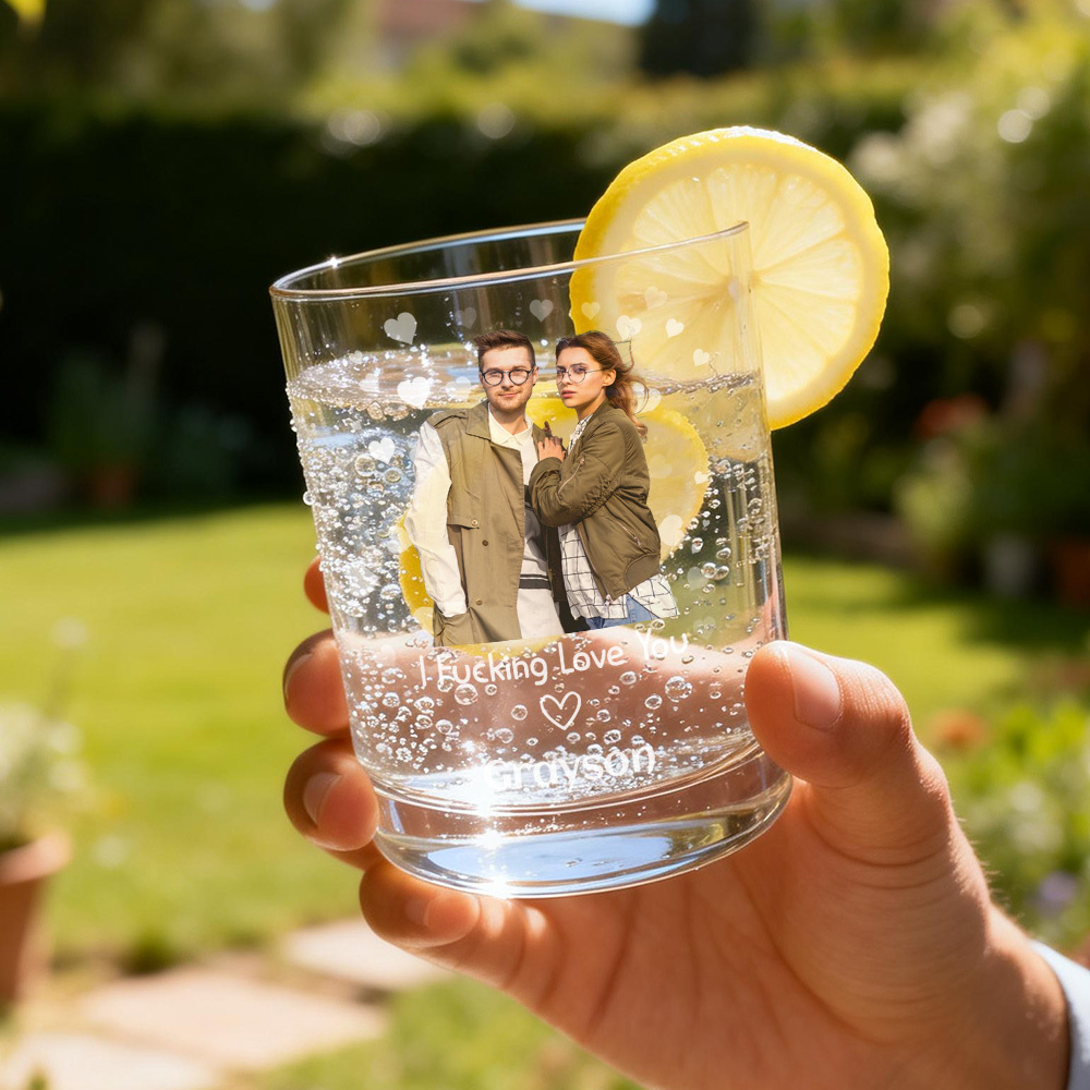Custom Fucking Love You Whiskey Glass Valentines Gifts For Husband Valentine's Day Gifts For Him - MyMoonLampAu