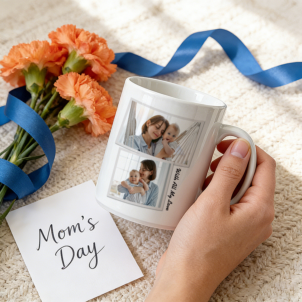 Personalized Photo Mug Custom Text Mug Gift for Mom Personalized Gift for Mother's Day - MyMoonLampAu