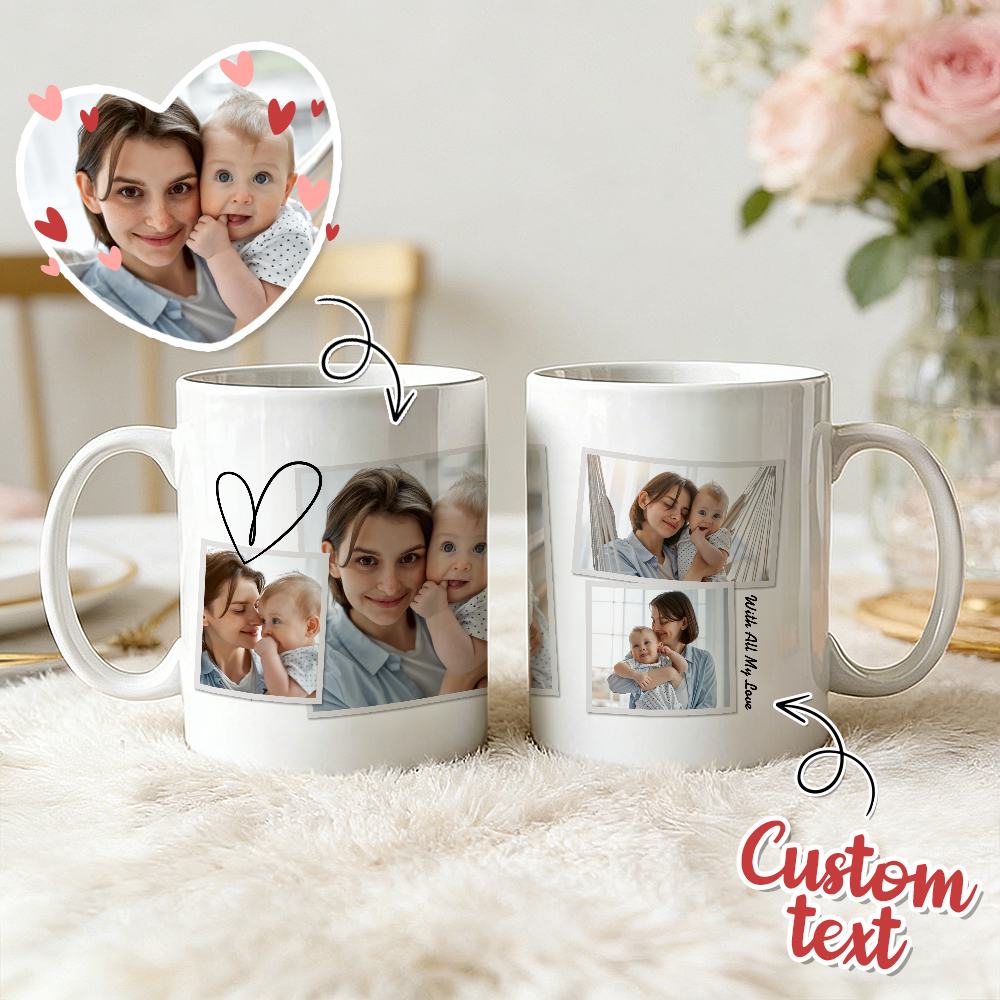 Personalized Photo Mug Custom Text Mug Gift for Mom Personalized Gift for Mother's Day - MyMoonLampAu