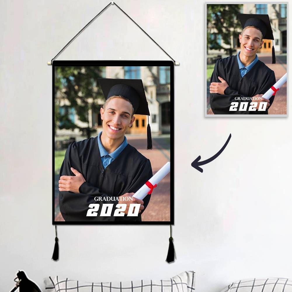 Custom Photo Tapestry - Congrats Grad 2020 Gifts