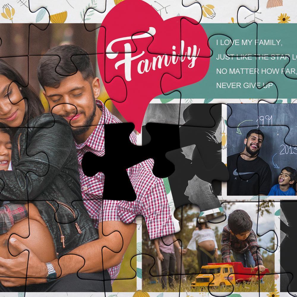 Custom Photo Puzzle I Love My Family - 35-1000 pieces