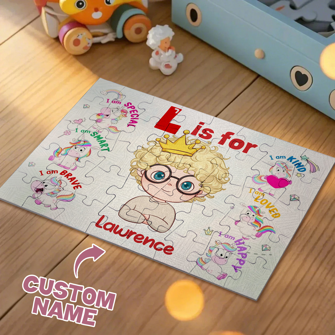 Jigsaw Puzzle Personalized - HAPPY BIRTHDAY | Gift For Grandkid - Gift for Kids - Trendy 2024 New 2024 - Personalized Puzzle