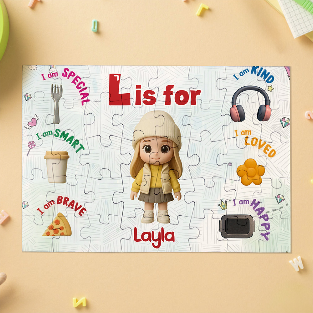 Custom Cartoon Puzzle with Names Jigsaw Puzzle Personalized HAPPY Father's Day Gift For Dad Trendy 2025 - MyMoonLampAu