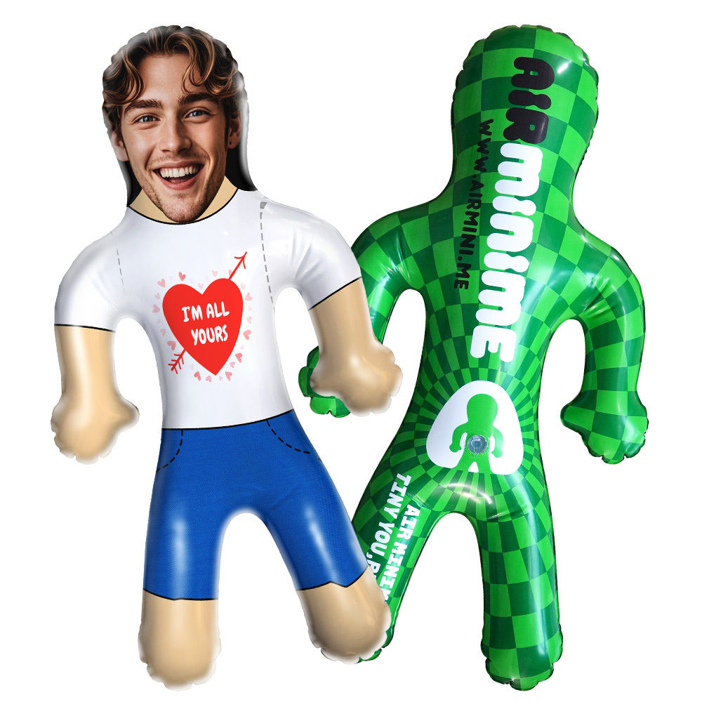 Personalized Couple Blow Up Doll Custom Your Face & Text Air Minime Doll - MyMoonLampAu