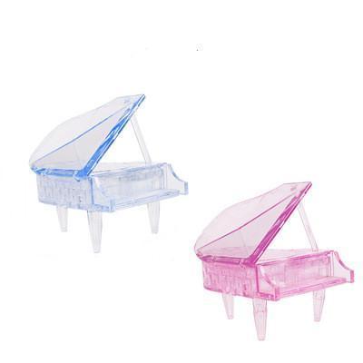 DIY Clear 3D Puzzles Transparent Piano Shape Jigsaw Birthday Gifts For Friends 53Pcs