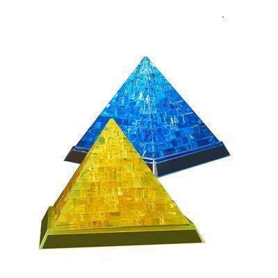 DIY 3D Clear Puzzle Pyramid Crystal Jigsaw Transparent Puzzles Birthday Gifts for Adults for Kids 23Pcs