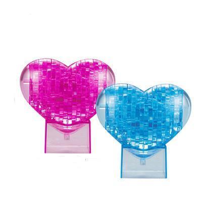 DIY 3D Clear Puzzle Heart Crystal Jigsaw Transparent Puzzles Birthday Gifts for Adults for Kids 23Pcs